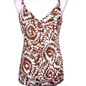 Kenneth Cole ruched mock wrap tank top